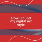 How I found my digital art style